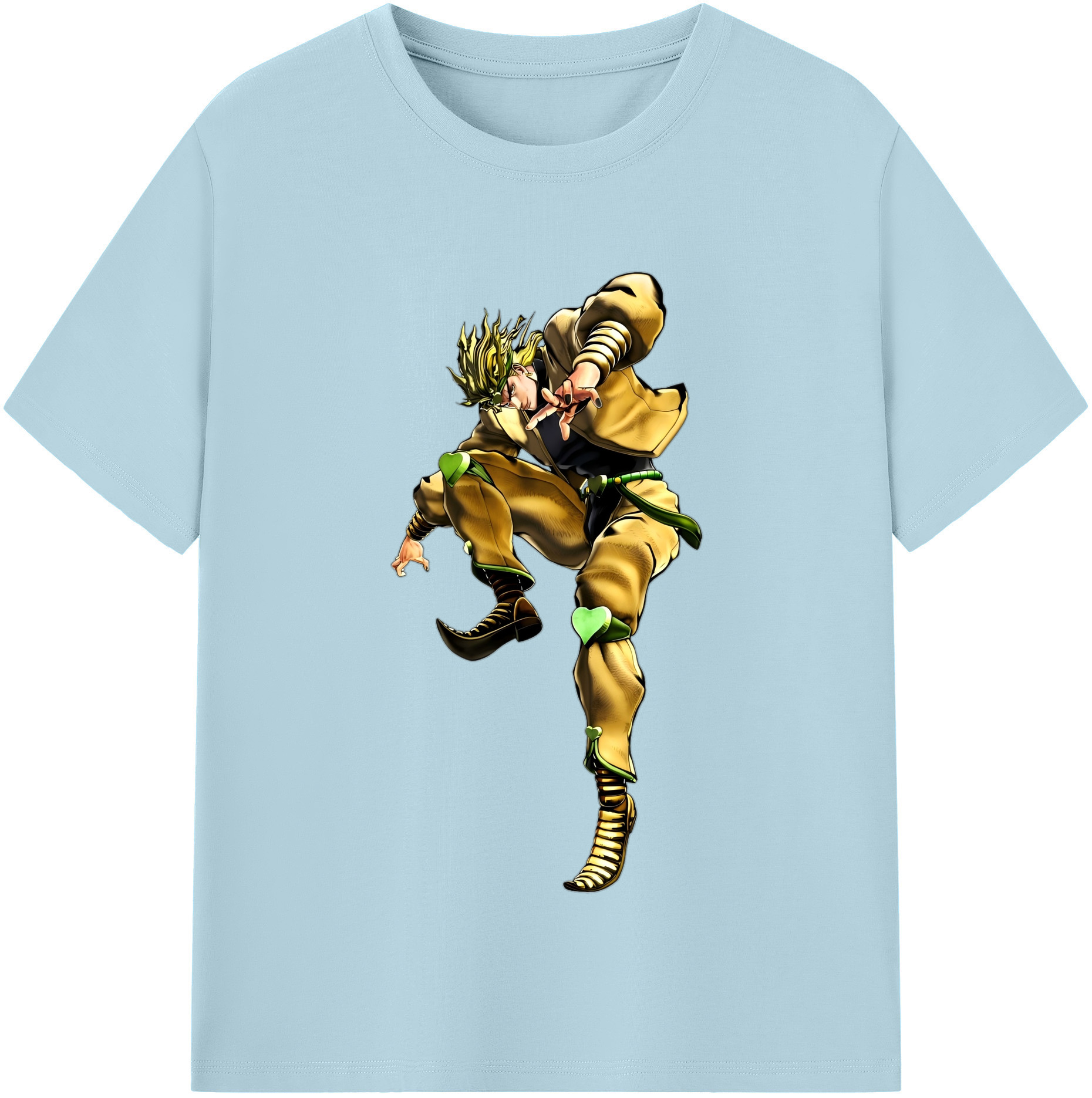 （画像用） ジョジョの奇妙な冒険 ディオ?ブランドー JoJo's Bizarre Adventure Dio Brando 綿100％半袖Tシャツ（フロントプリント）